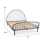 Lit plateforme New Heights McPhee en fer forgé avec broche