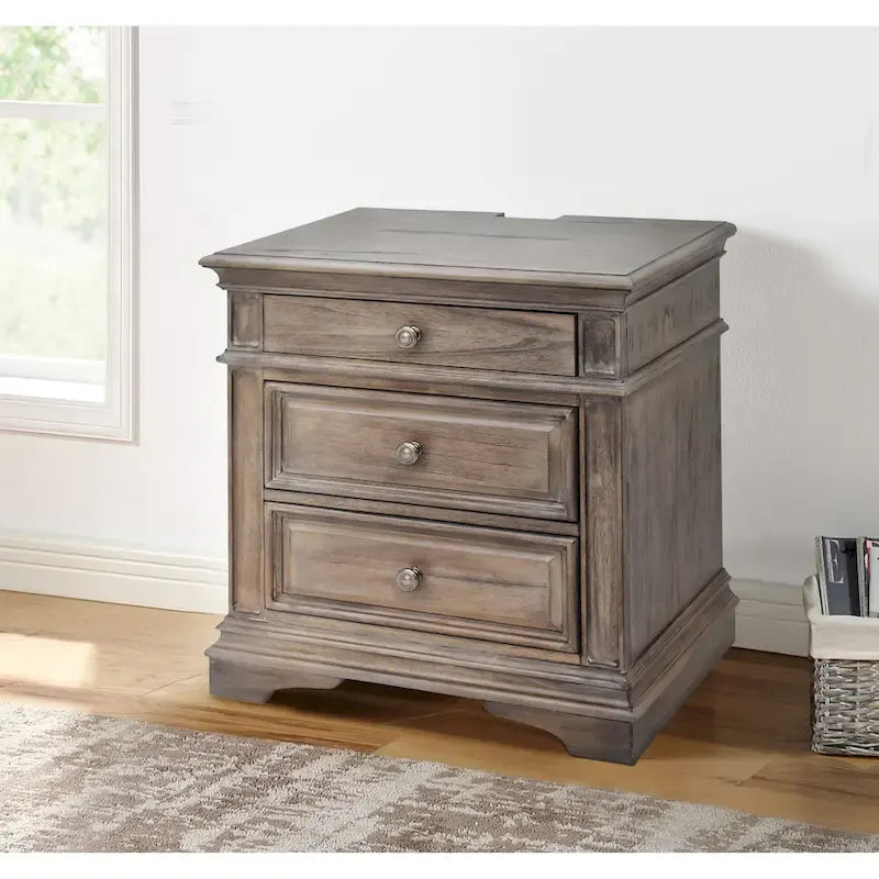 Ensemble de chambre à coucher 6 pièces avec panneaux rembourrés – Tête de lit capitonnée et garniture cloutée