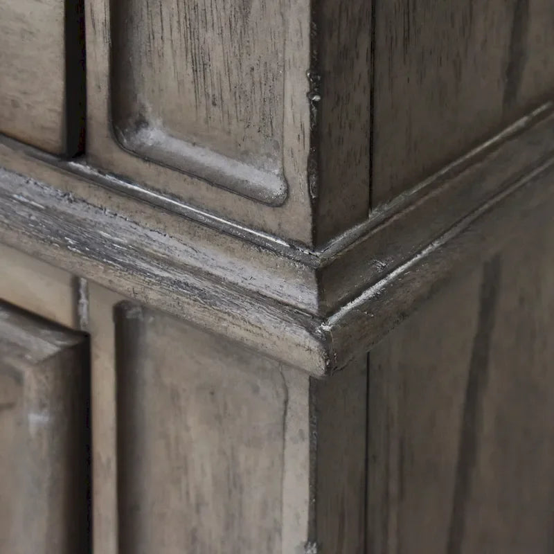 Ensemble de chambre à coucher 6 pièces avec panneaux rembourrés – Tête de lit capitonnée et garniture cloutée