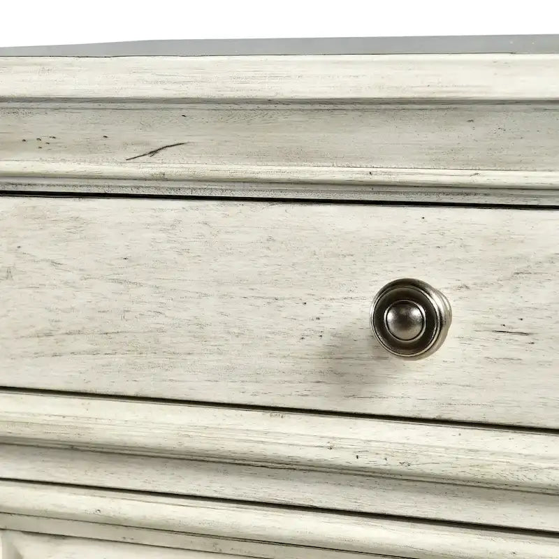 Ensemble de chambre à coucher 6 pièces avec panneaux rembourrés – Tête de lit capitonnée et garniture cloutée