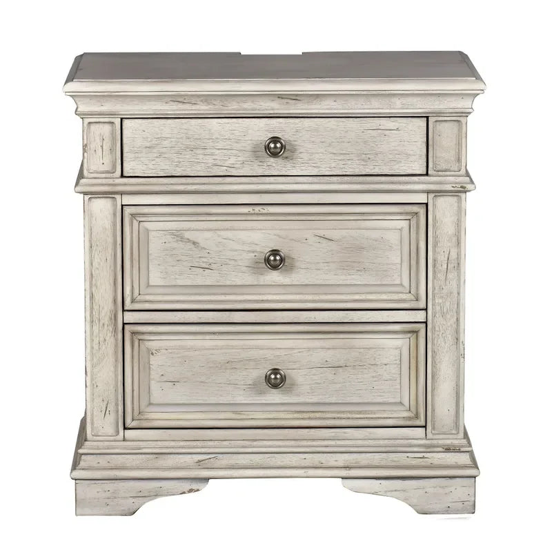 Ensemble de chambre à coucher 6 pièces avec panneaux rembourrés – Tête de lit capitonnée et garniture cloutée