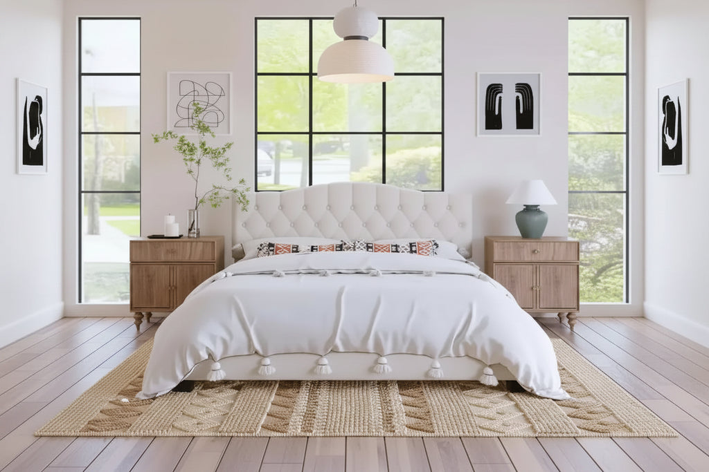 King Upholstered Platform Bed