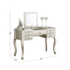 Coiffeuse avec miroir relevable et tabouret