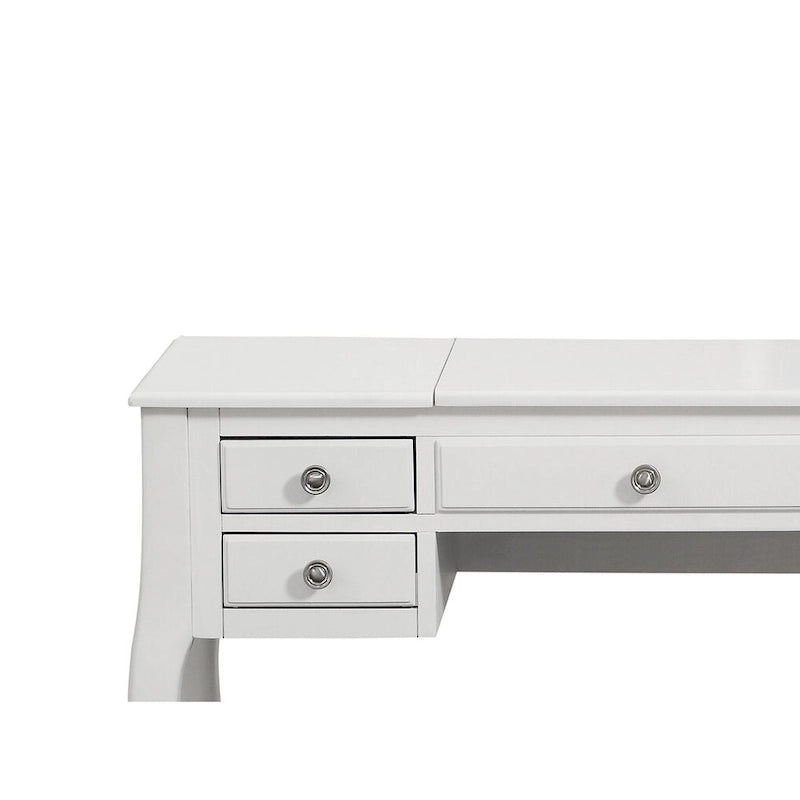 Coiffeuse avec miroir relevable et tabouret