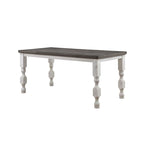 Table de salle à manger rustique antique blanc de 200 cm de hauteur de comptoir – 6 places