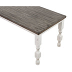 Table de salle à manger rustique antique blanc de 200 cm de hauteur de comptoir – 6 places
