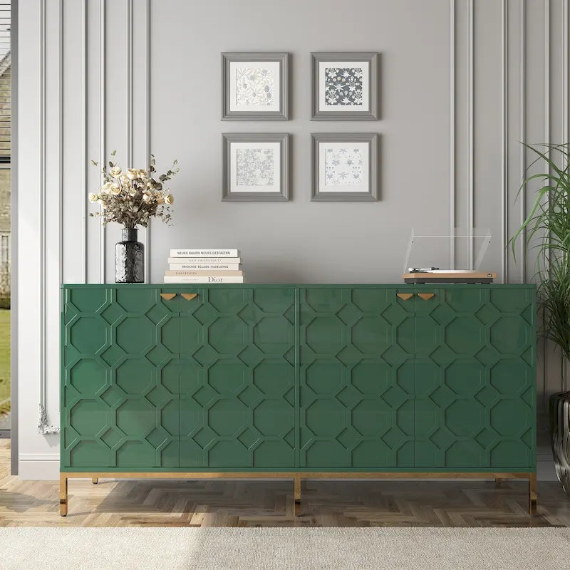 Meuble TV et buffet Clihome Storage, finition brillante
