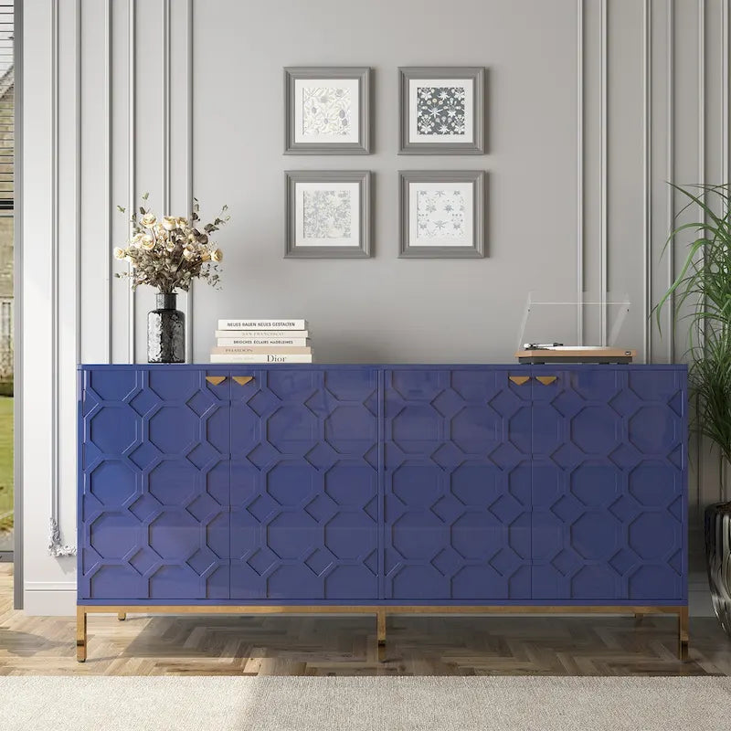 Meuble TV et buffet Clihome Storage, finition brillante
