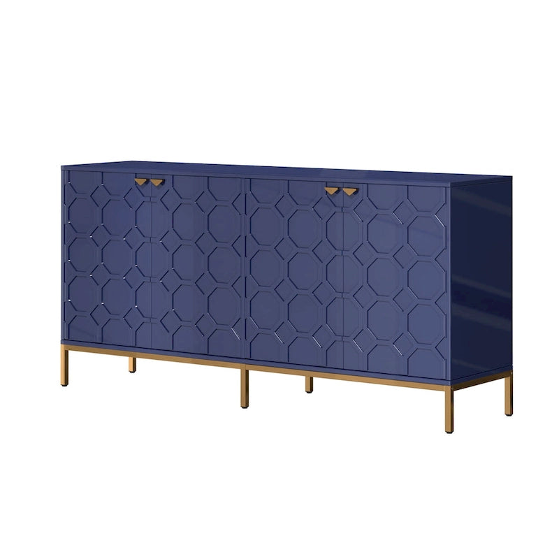 Meuble TV et buffet Clihome Storage, finition brillante
