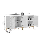 Meuble TV et buffet Clihome Storage, finition brillante