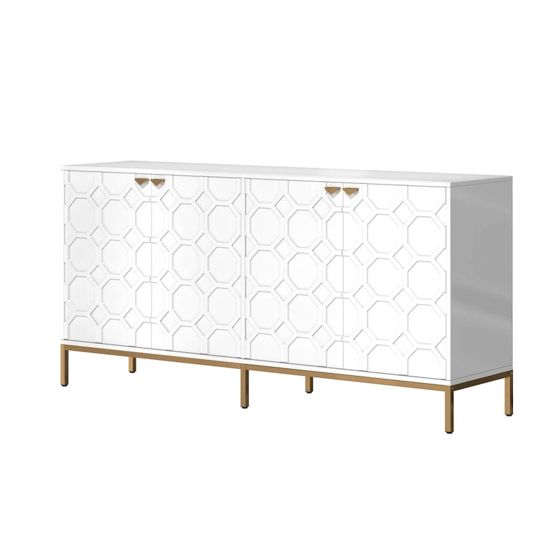 Meuble TV et buffet Clihome Storage, finition brillante