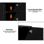 Meuble TV et buffet Clihome Storage, finition brillante