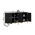Meuble TV et buffet Clihome Storage, finition brillante