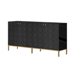 Meuble TV et buffet Clihome Storage, finition brillante
