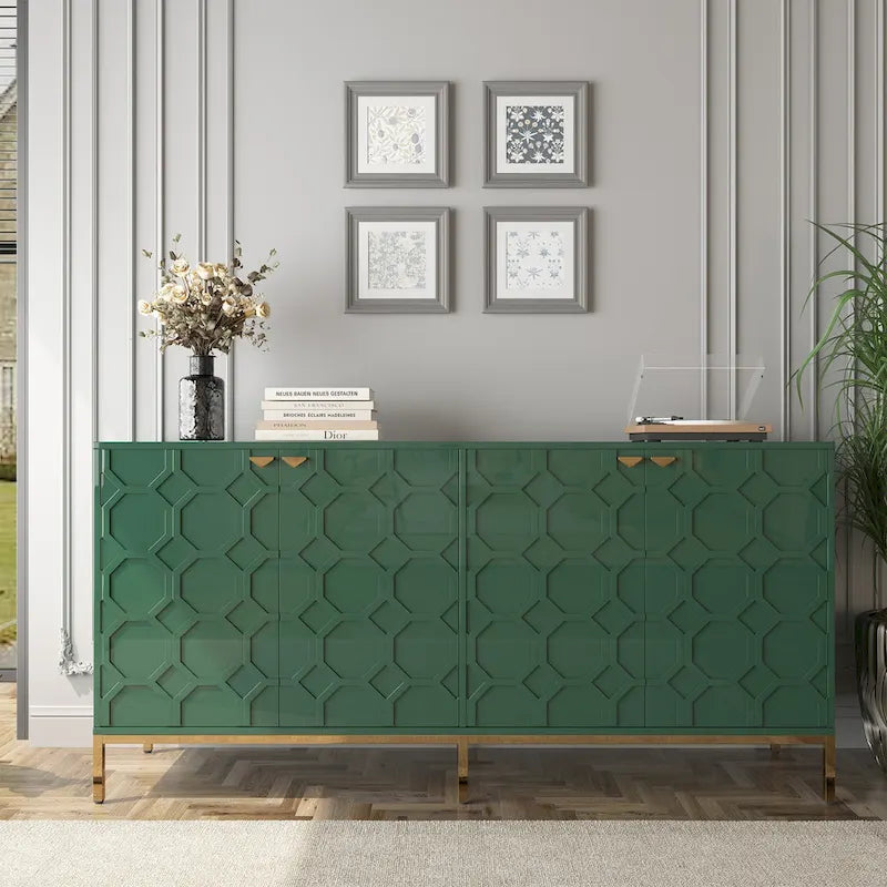 Meuble TV et buffet Clihome Storage, finition brillante
