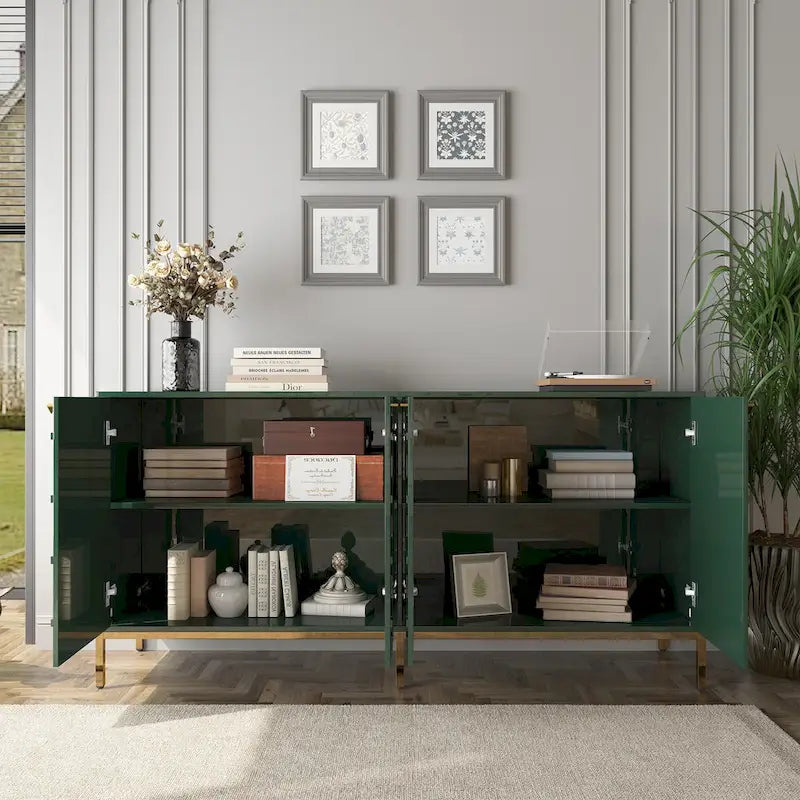 Meuble TV et buffet Clihome Storage, finition brillante