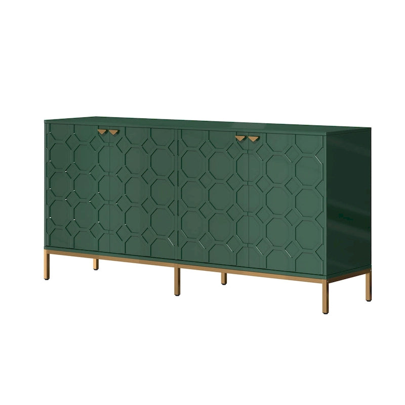 Meuble TV et buffet Clihome Storage, finition brillante