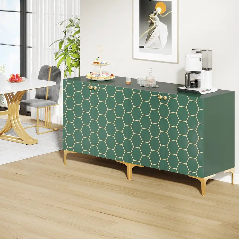 Buffet de salle à manger moderne avec rangement (lot de 2)