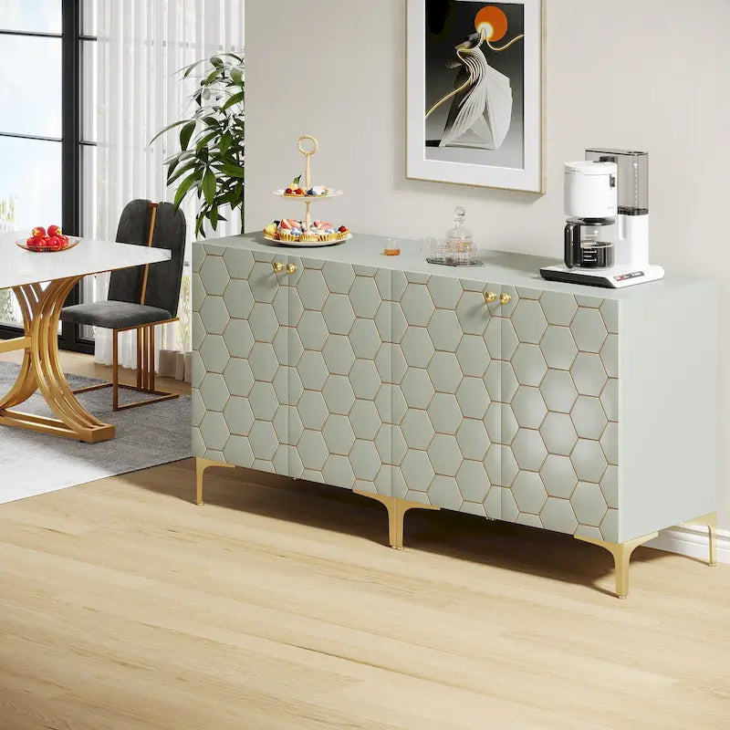 Buffet de salle à manger moderne avec rangement (lot de 2)