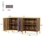 Buffet de salle à manger moderne avec rangement (lot de 2)