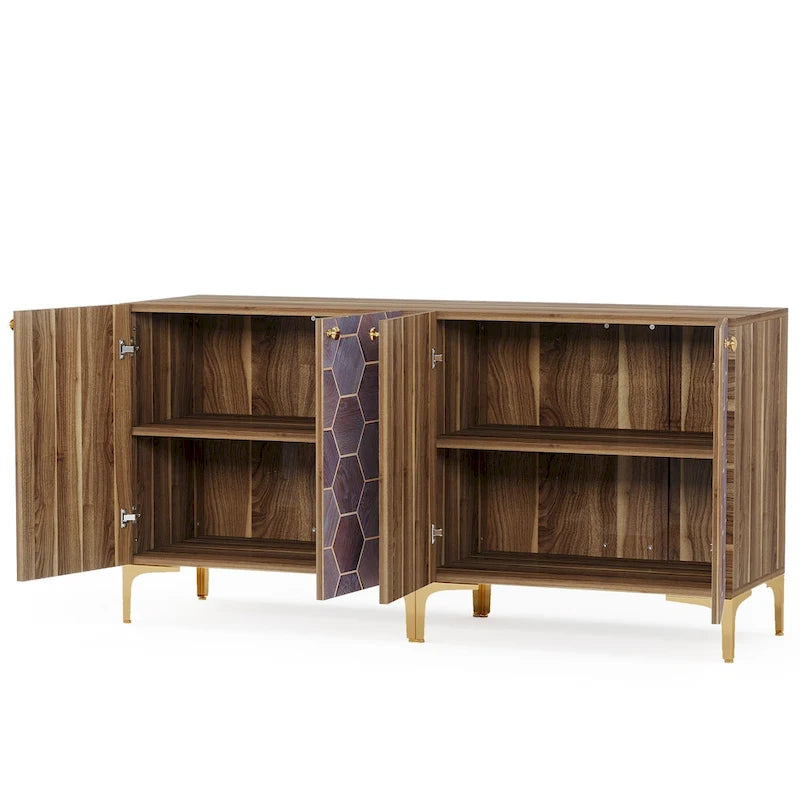 Buffet de salle à manger moderne avec rangement (lot de 2)