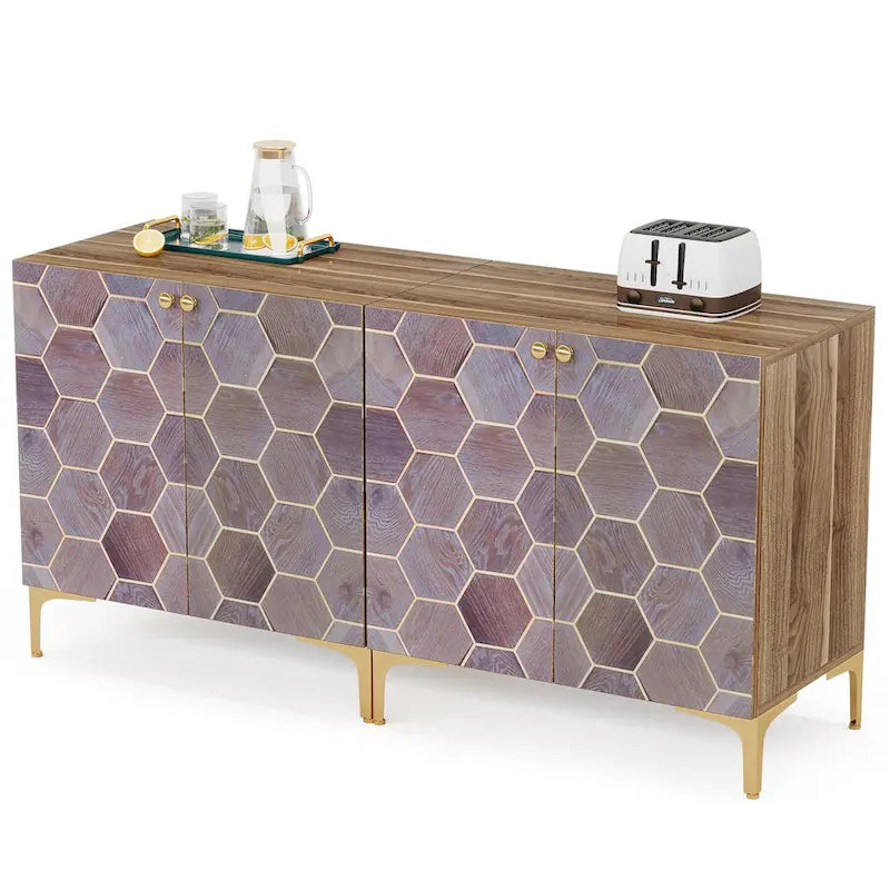 Buffet de salle à manger moderne avec rangement (lot de 2)