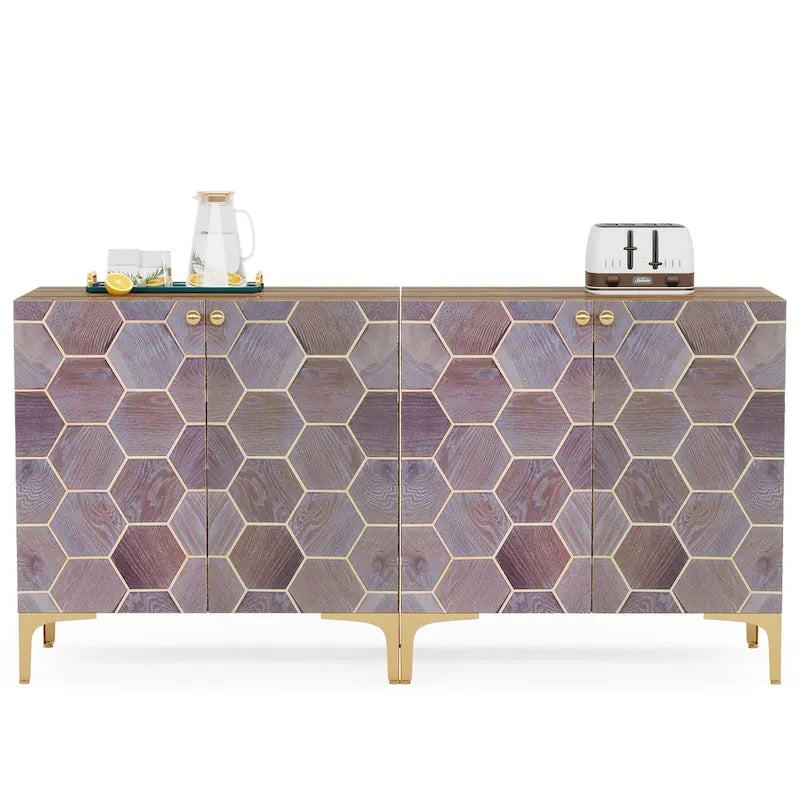 Buffet de salle à manger moderne avec rangement (lot de 2)