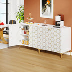 Buffet de salle à manger moderne avec rangement (lot de 2)