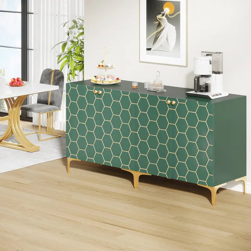 Buffet de salle à manger moderne avec rangement (lot de 2)