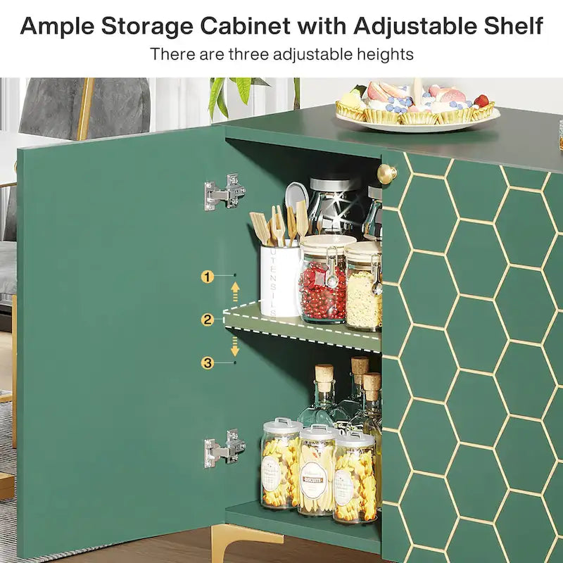 Buffet de salle à manger moderne avec rangement (lot de 2)