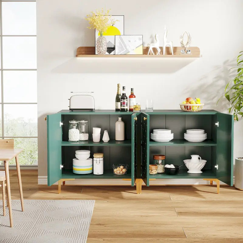 Buffet de salle à manger moderne avec rangement (lot de 2)