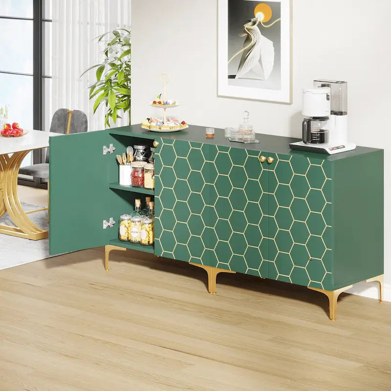 Buffet de salle à manger moderne avec rangement (lot de 2)
