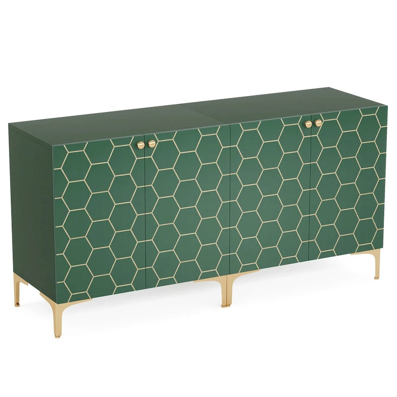 Buffet de salle à manger moderne avec rangement (lot de 2)