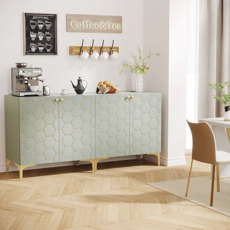 Buffet de salle à manger moderne avec rangement (lot de 2)