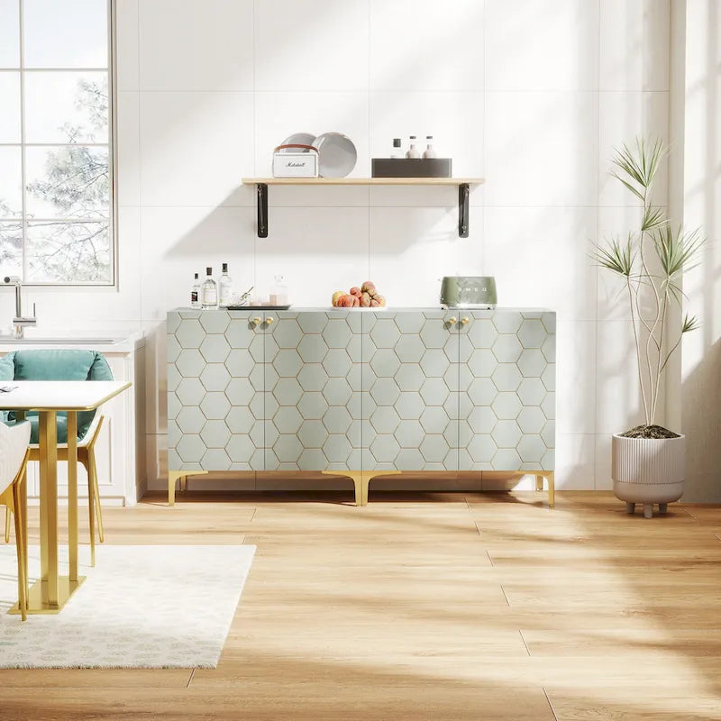 Buffet de salle à manger moderne avec rangement (lot de 2)