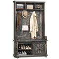 Porte-manteau Moasis avec banc à chaussures, organisateur de porte-manteau pour entrée et couloir