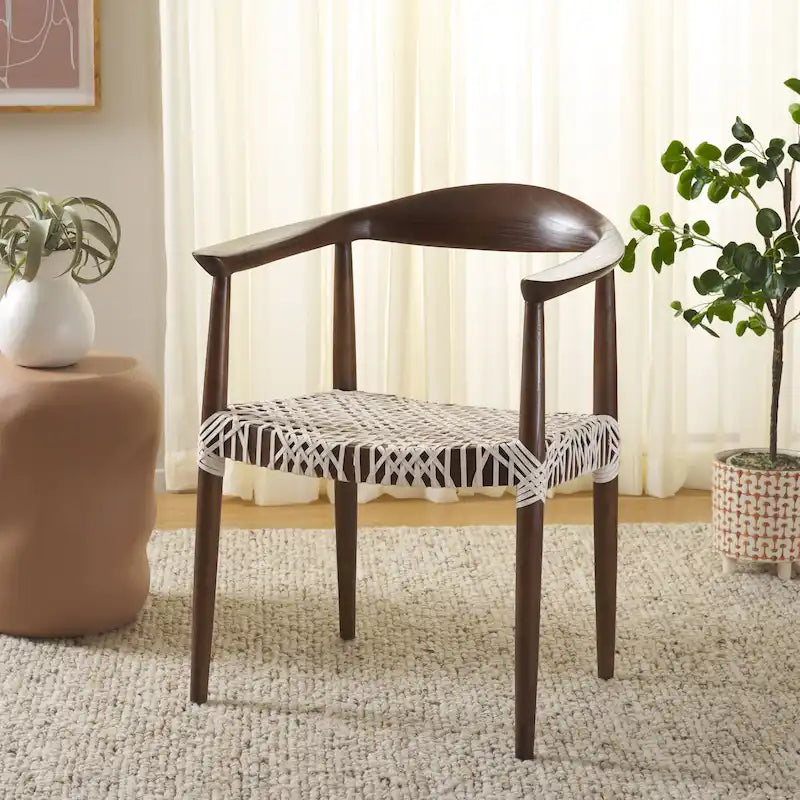 Chaise de salle à manger moderne avec accoudoirs – 63,5 cm L x 48,3 cm P x 78,7 cm H
