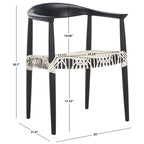 Chaise de salle à manger moderne avec accoudoirs – 63,5 cm L x 48,3 cm P x 78,7 cm H