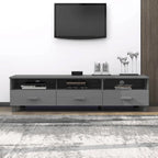 vidaXL Meuble TV Console Meuble TV Commode HAMAR en Bois de Pin Massif - 62.2x15.7x15.7