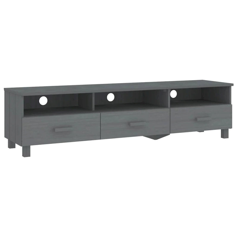 vidaXL Meuble TV Console Meuble TV Commode HAMAR en Bois de Pin Massif - 62.2x15.7x15.7