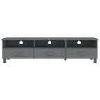 vidaXL Meuble TV Console Meuble TV Commode HAMAR en Bois de Pin Massif - 62.2x15.7x15.7