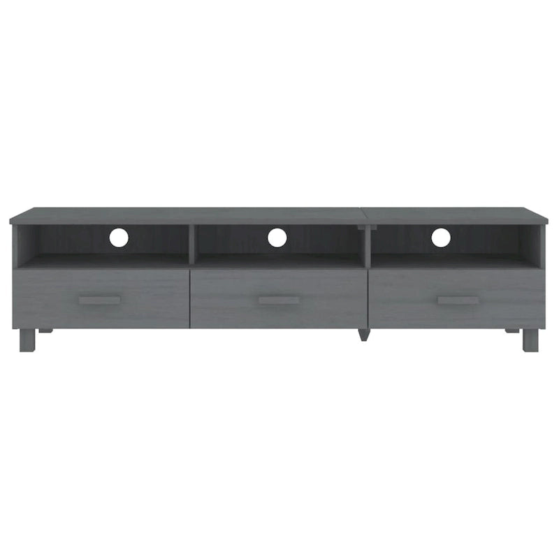 vidaXL Meuble TV Console Meuble TV Commode HAMAR en Bois de Pin Massif - 62.2x15.7x15.7