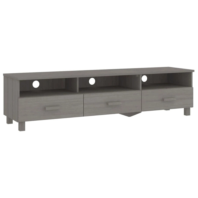 vidaXL Meuble TV Console Meuble TV Commode HAMAR en Bois de Pin Massif - 62.2x15.7x15.7