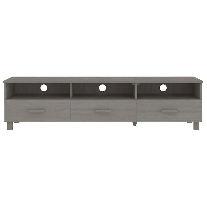 vidaXL Meuble TV Console Meuble TV Commode HAMAR en Bois de Pin Massif - 62.2x15.7x15.7