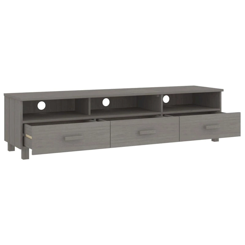 vidaXL Meuble TV Console Meuble TV Commode HAMAR en Bois de Pin Massif - 62.2x15.7x15.7