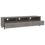 vidaXL Meuble TV Console Meuble TV Commode HAMAR en Bois de Pin Massif - 62.2x15.7x15.7