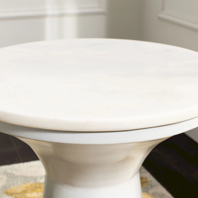 Table d'appoint piédestal Nevada – Table d'appoint d'appoint de 16"L x 16"P x 22"H