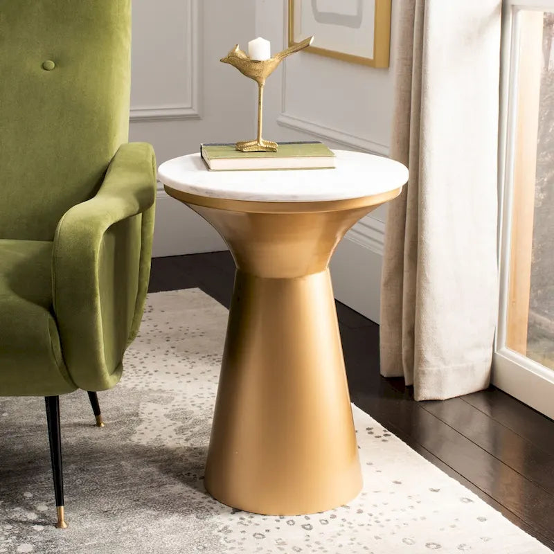 SAFAVIEH Nevada Pedestal End Table - 16 x 16 x 22 - 16Wx16Dx22H