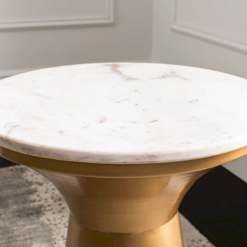 Table d'appoint piédestal Nevada – Table d'appoint d'appoint de 16"L x 16"P x 22"H