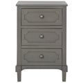 Commode latérale de rangement Dinah Grey à 3 tiroirs – 17"L x 13"P x 26"H